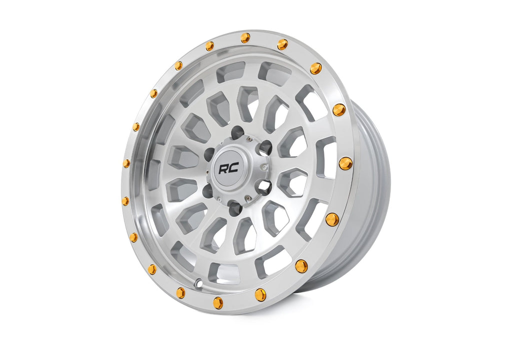 Rough Country 87 Series Wheel | Simulated Beadlock | Full Machine | 17x8.5 | 6x5.5 | +0mm