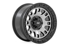 Rough Country 82 Series Wheel | One-Piece | Machined Semi Gloss Black | 17x9 | 6x5.5 | -12mm