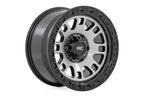 Rough Country 82 Series Wheel | One-Piece | Machined Semi Gloss Black | 15x8 | 5x4.5 | -19mm
