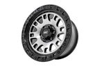 Rough Country 82 Series Wheel | One-Piece | Machined Semi Gloss Black | 15x8 | 5x4.5 | -19mm