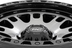 Rough Country 82 Series Wheel | One-Piece | Machined Semi Gloss Black | 18x9 | 6x5.5 | -12mm