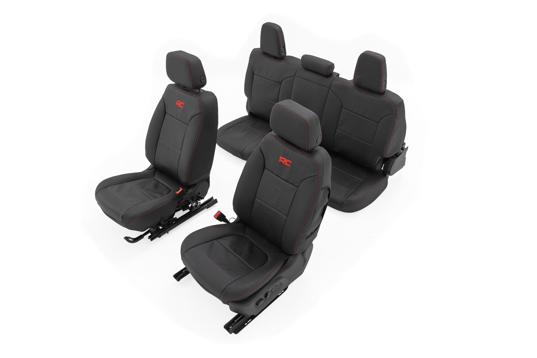 Leather Seat Covers | FR Bucket | RR 60/40 | Chevy/GMC Sierra 1500 (19-26)/Silverado 1500 (19-26)