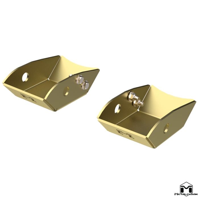 Bronco 6G Rear Shock Skid Plates, Pair