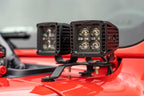 LED Light Kit | Quad | Cowl Mount | 2" Black | White DRL | Jeep Gladiator JT/Wrangler JL (18-26)