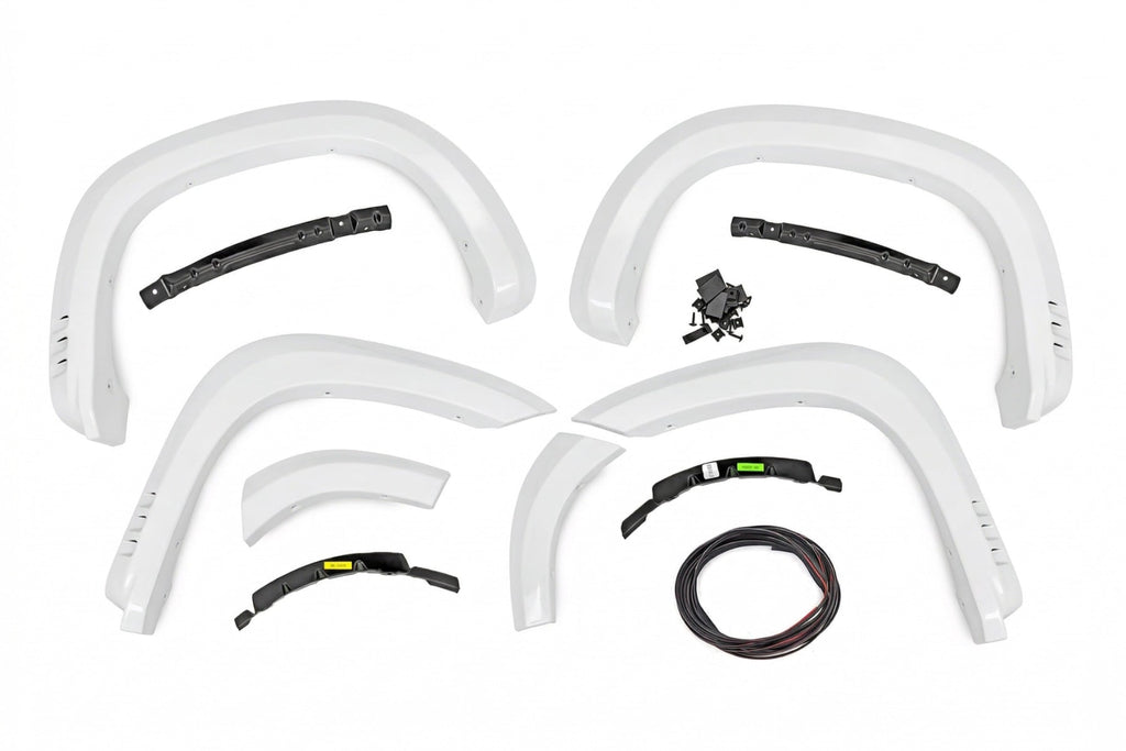 SF1 Fender Flares | GAZ Summit White | Chevy Silverado 1500 2WD/4WD (19-26)