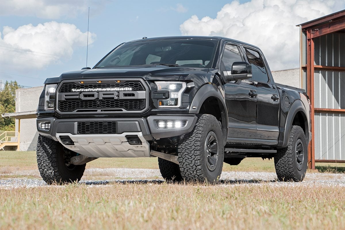 LED Light Kit | Grille Mount | 30" Black Single Row | Ford Raptor 4WD (17-20)