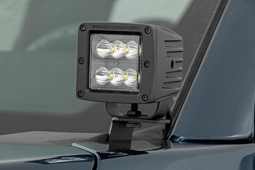 LED Light Pair | Ditch Mount | 2" Black DRL | Ford F-150 (15-26)/F-150 Lightning (22-26)