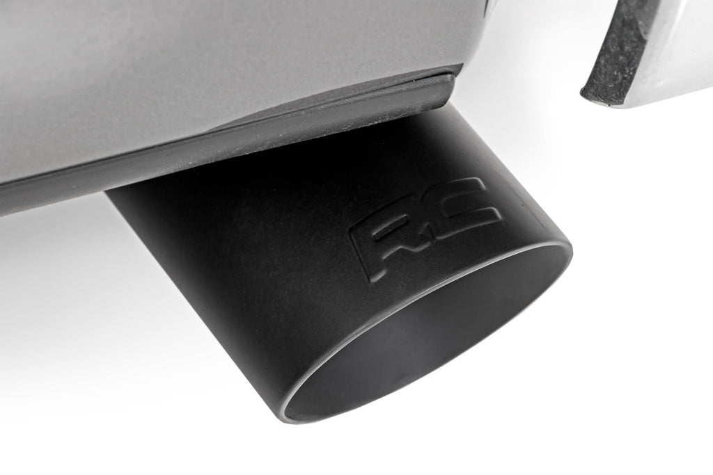 Exhaust Tip | Black | RC Logo | 2.5-3.125 Inch Pipe