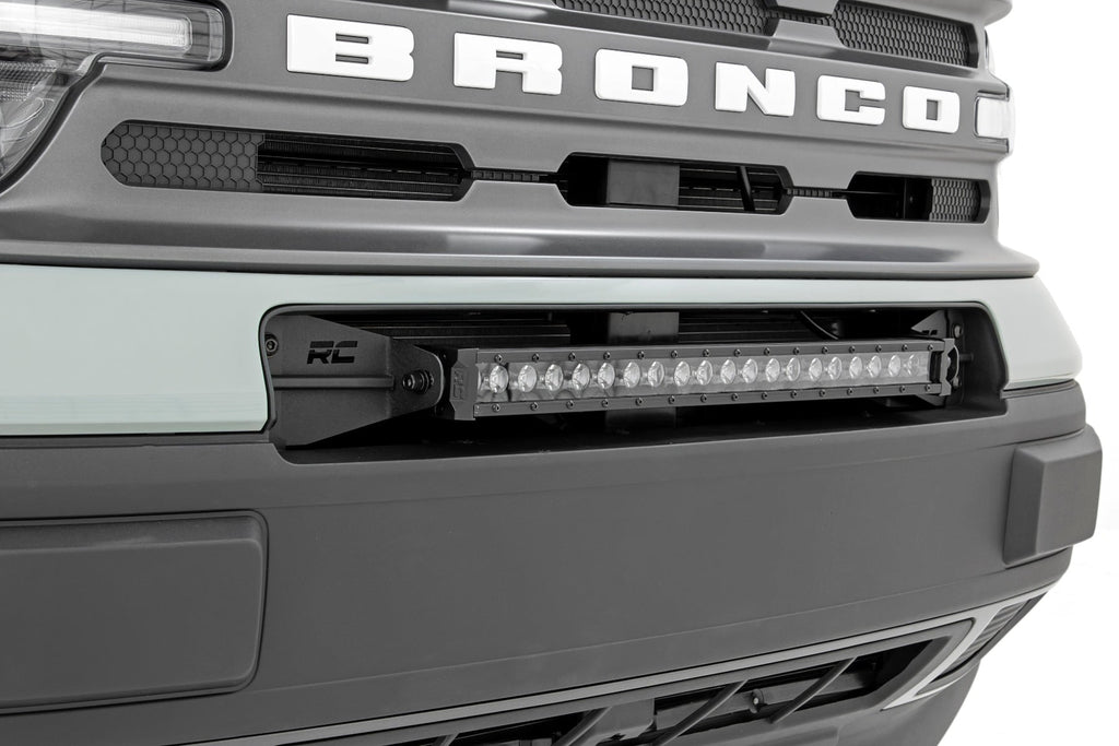LED Light Kit | Bumper Mount | 20" Black Single Row | White DRL | Ford Bronco Sport (21-26)