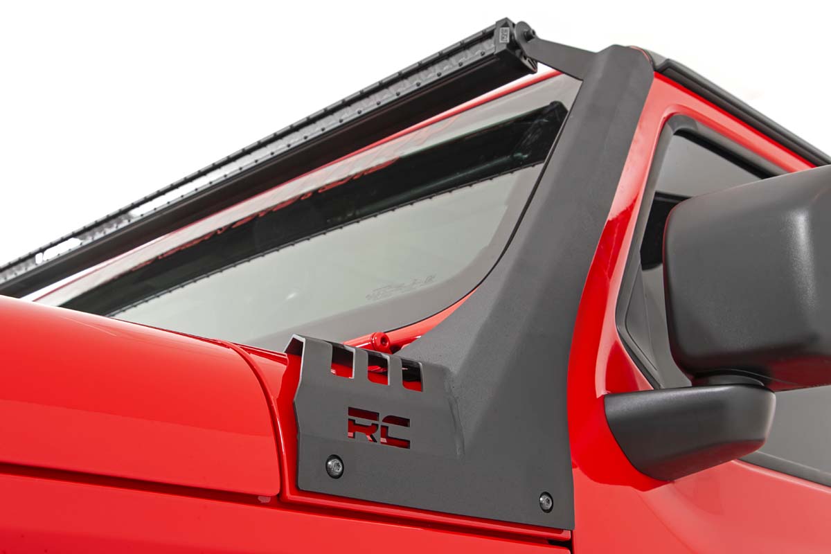 LED Light Kit | Windshield | 50" BLK Dual Row | Amber DRL | Jeep Gladiator JT/Wrangler JL (18-26)