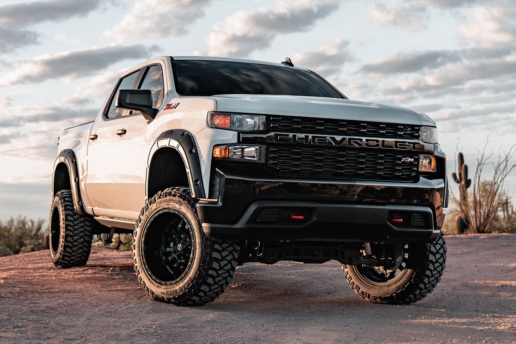 Defender Fender Flares | GAZ Summit White | Chevy Silverado 1500 (19-26)