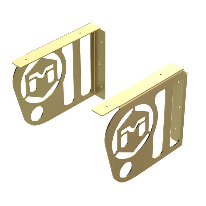 MetalCloak Jeep Grill Shelf Bracket, Pair